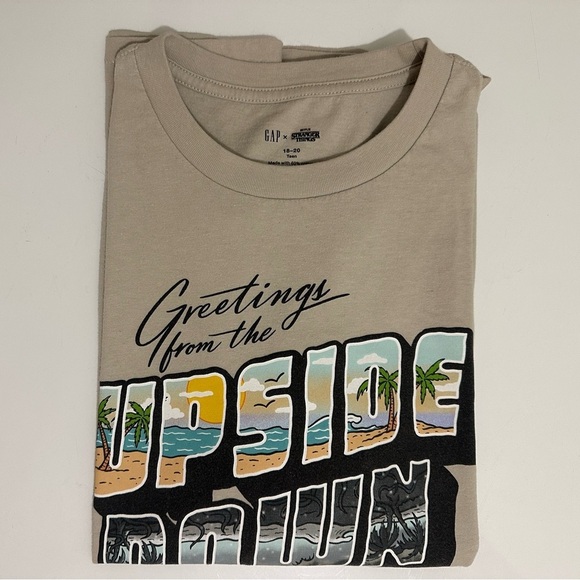 GAP x Stranger Things Unisex Teen Graphic T-Shirt, Teen Size 18-20 in beige - Picture 11 of 11